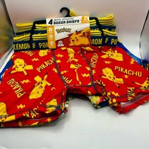 Pokemon Pikachu Red and Blue Boxer Briefs Set
